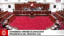 Congreso aprobó la eliminación progresiva del régimen CAS. Video: América