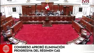 Congreso aprobó la eliminación progresiva del régimen CAS. Video: América