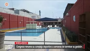 El Congreso puso en marcha concurso público para remodelar su complejo deportivo, obra cuestionada por analistas como un gasto innecesario. Video: Cuarto Poder
