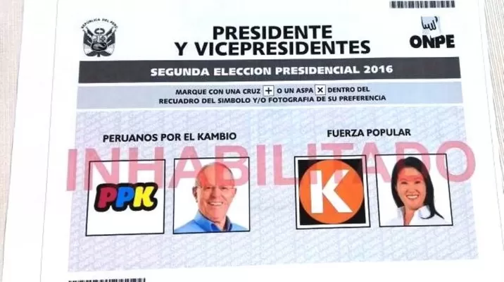 Ubicación de los candidatos se debe a un acuerdo previo entre ambas organizaciones políticas. Foto: ONPE Ubicación de los candidatos se debe a un acuerdo previo entre ambas organizaciones políticas. Foto: ONPE
