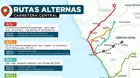 Conoce las cuatro rutas alternas a la Carretera Central para evitar los bloqueos