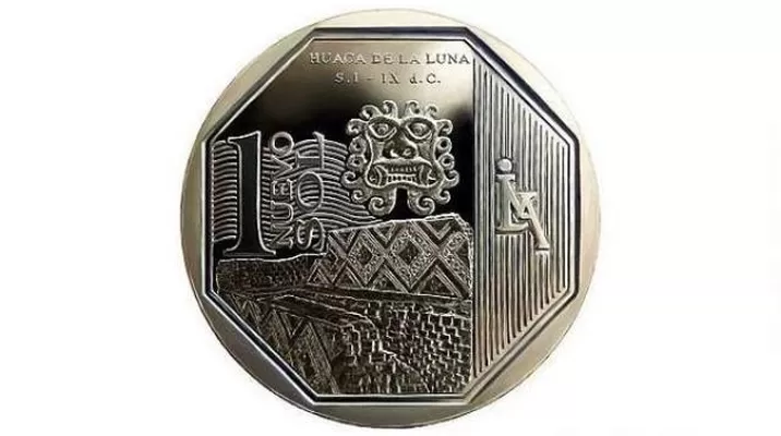 Lanzan nueva moneda de un sol: esta vez con la imagen de la Huaca de la Luna