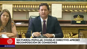 Consejo Directivo del Congreso. Foto: América Noticias