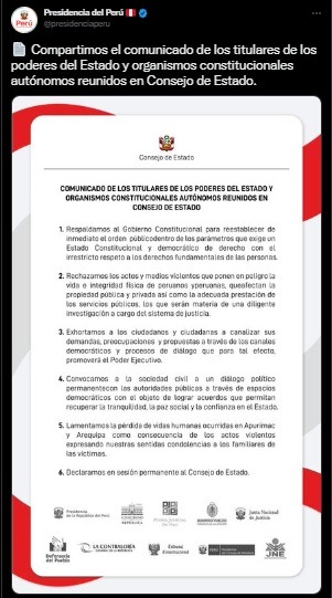 Consejo de Estado condenó actos violentos y llamó al diálogo para recuperar la paz en el país