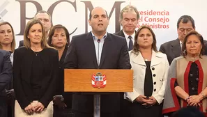 Fernando Zavala y su gabinete. Foto: PCM Perú