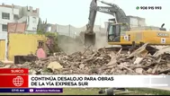 Continúa desalojo para obras de la Vía Expresa Sur