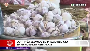 Continúa elevado el precio del ajo en principales mercados. Foto y video: América Noticias