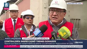 Contraloría halla que trenes donados para Lima–Chosica serían más antiguos de lo reportado