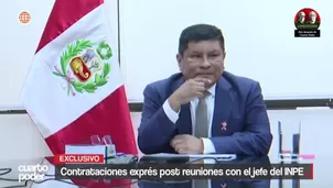 El presidente del INPE, Iván Paredes Yataco, es cuestionado por contratar a jóvenes sin experiencia tras recibirlos en su despacho. Video: Cuarto Poder