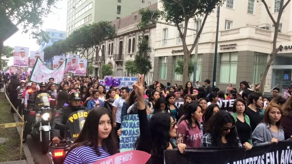 Marcha Ni Una Menos en Lima. Foto: Andina Marcha Ni Una Menos en Lima. Foto: Andina