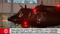 El helicóptero llegó al hospital Rebagliati