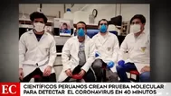 Coronavirus: Científicos peruanos logran desarrollar prueba rápida molecular 