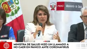 Elizabeth Hinostroza, ministra de Salud. Video: América Noticias