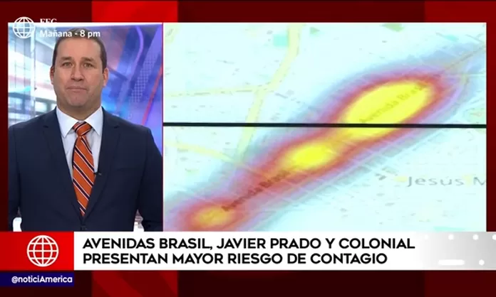 COVID-19: Mapa de calor muestra los distritos de Lima con más casos