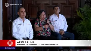 Ariela Luna, ministra de Desarrollo e Inclusión Social. América Noticias