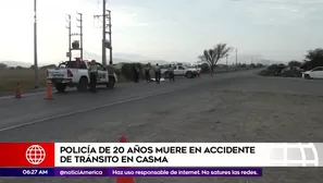 Policía murió atropellado en Casma.