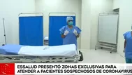 Coronavirus: Presentan zonas exclusivas para atender pacientes sospechosos en el Rebagliati