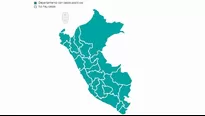 Mapa interactivo muestra el avance del coronavirus en cada región del Perú. Foto: Captura