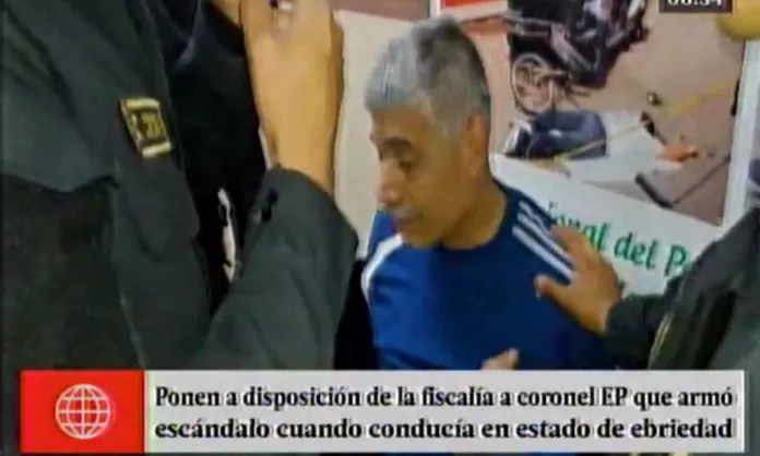 Coronel acusado de conducir ebrio fue puesto a disposición de la Fiscalía