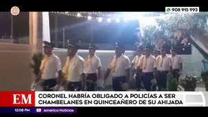 Coronel habría obligado a policías a ser chambelanes en fiesta de ahijada. Foto y video: América Noticias