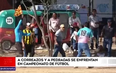  A correazos y a pedradas se enfrentan en campeonato de fútbol - Noticias de Carmen Salinas