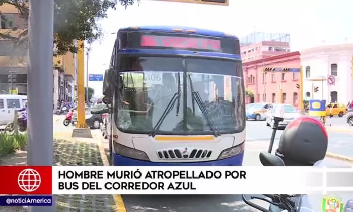 Corredor Azul: peatón murió atropellado por bus en el Cercado de Lima