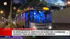 Corredor Morado: Se restablece el servicio de buses tras acuerdo con el Gobierno