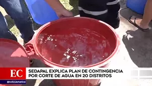 Corte de agua en diversos distritos de Lima.