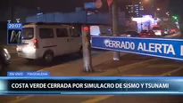 Simulacro de sismo y tsunami se realizó en la costa peruana. Foto: captura de TV