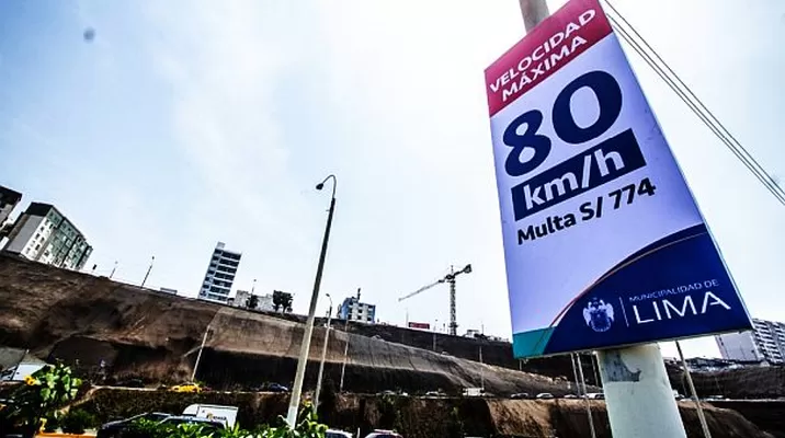 En el resto de la Costa Verde se mantiene el límite de 60 km/h. Foto: Muni de Lima En el resto de la Costa Verde se mantiene el límite de 60 km/h. Foto: Muni de Lima
