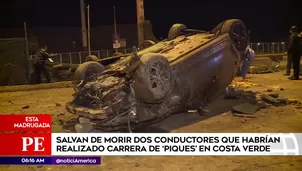 Accidente en la Costa Verde. Foto: América Noticias