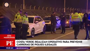 Operativo en la Costa Verde para prevenir piques ilegales. Foto y video: América Noticias