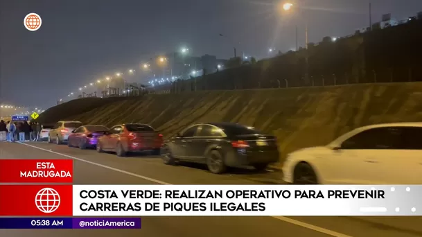 Operativo en la Costa Verde para prevenir piques ilegales. Foto: América Noticias