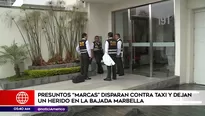 Chofer del vehículo fue herido en la pierna. Foto: captura de TV