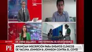 COVID-19: Anuncian inscripción para ensayos clínicos de vacuna Johnson & Johnson en Perú. Video: América