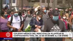 Colegio Médico sobre coronavirus. América Noticias