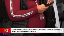 Embarazadas son vacunadas.