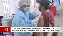 COVID-19: Desde el lunes 19 de julio todos los vacunatorios atenderán de 7 a.m. a 7 p.m.. Video: América