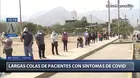 Comas: Largas colas de pacientes con síntomas de COVID-19