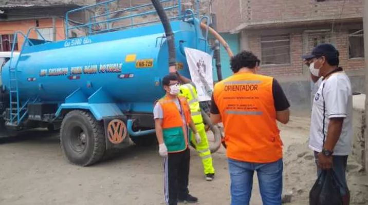 Abastecimiento de agua. Foto: Twitter Municipalidad de Lima Abastecimiento de agua. Foto: Twitter Municipalidad de Lima