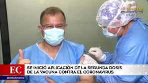 Aseveró que hoy se inició con la segunda dosis para el personal de emergencia 