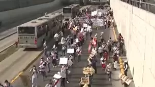 Protesta en la Vía Expresa. 