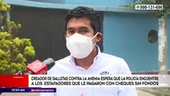 Creador de galletas contra la anemia espera que la Policía encuentre a personas que lo estafaron