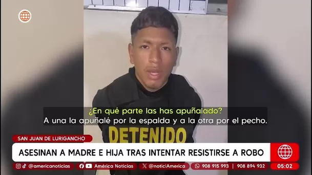 Doble crimen en San Juan de Lurigancho: Madre e hija asesinadas tras asalto. Foto: América Noticias Doble crimen en San Juan de Lurigancho: Madre e hija asesinadas tras asalto. Foto: América Noticias