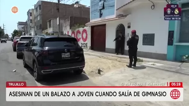 Crimen en Trujillo: Asesinan a joven saliendo de un gimnasio. Foto: América Noticias Crimen en Trujillo: Asesinan a joven saliendo de un gimnasio. Foto: América Noticias