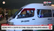 Criminal asesina a chofer de combi en Chorrillos