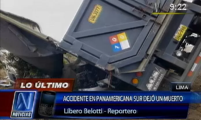 Accidente deja un muerto y dos heridos en Panamericana Sur
