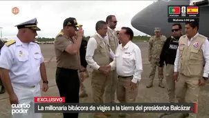 En solo cuatro meses, los viajes del presidente José María Balcázar a su región natal han costado más de 1.1 millones de soles al Estado. Video: Cuarto Poder
