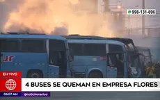 Cuatro buses se queman en empresa de transportes Flores - Noticias de ministro-transportes-comunicaciones