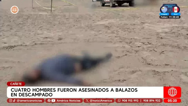 Cuatro hombres fueron asesinados a balazos en Cañete. Foto: América Noticias
